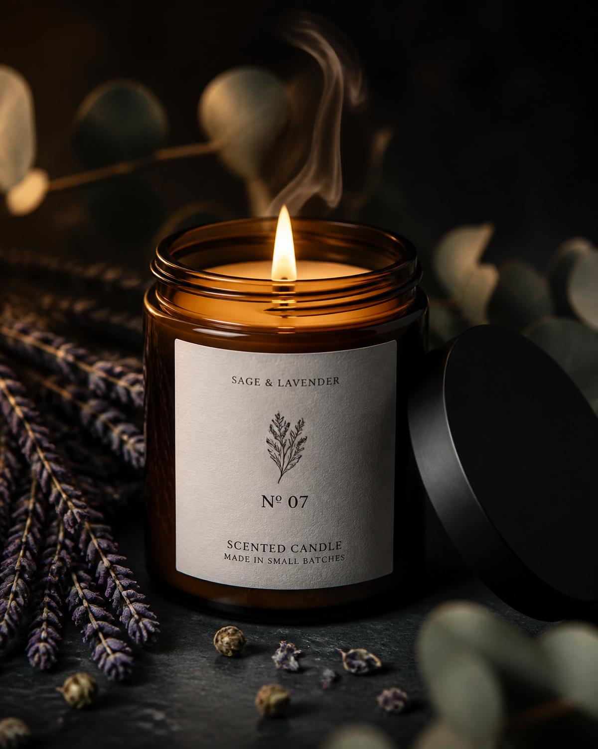 Amber jar scented candle